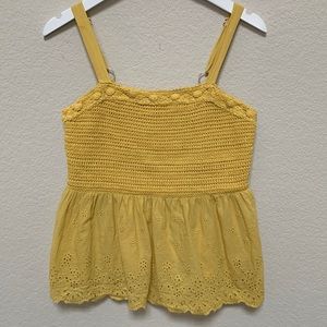 Hem & Thread Eyelet and Knit Top